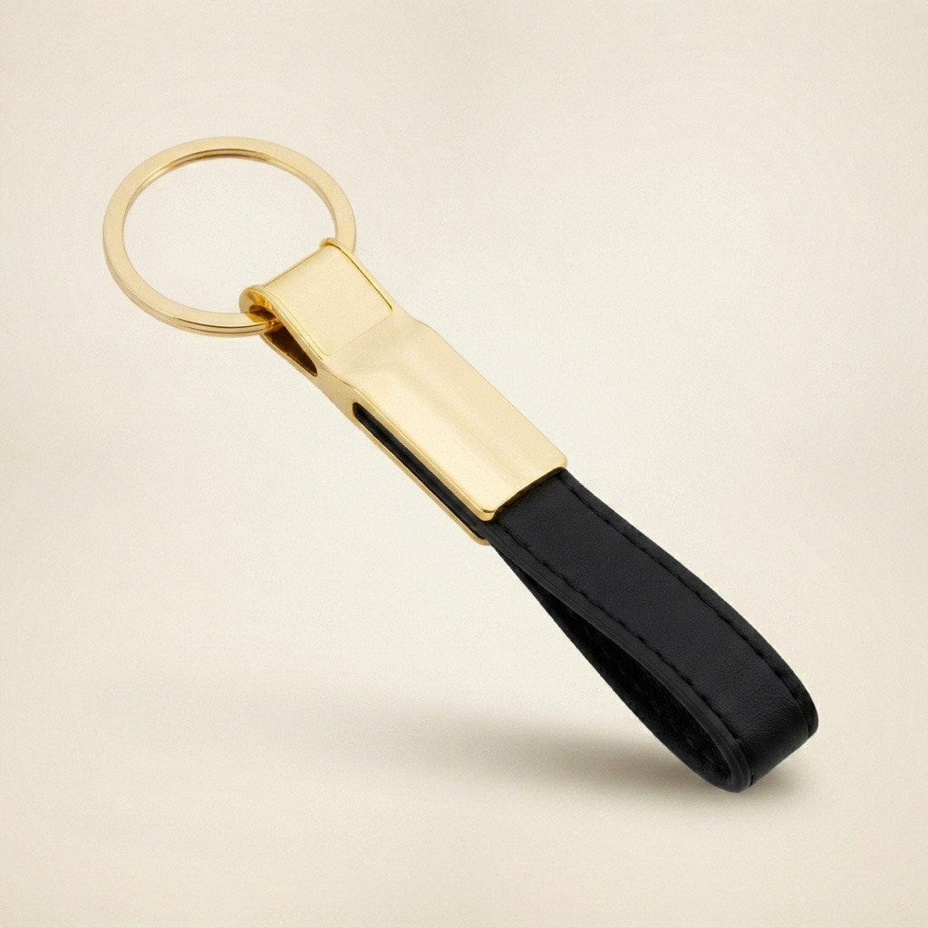جاکلیدی چرمی مشکی طلایی بندی کد KL-106 - تصویر 1 جاکلیدی چرمی مشکی طلایی بندی کد KL-106 - تصویر 1
